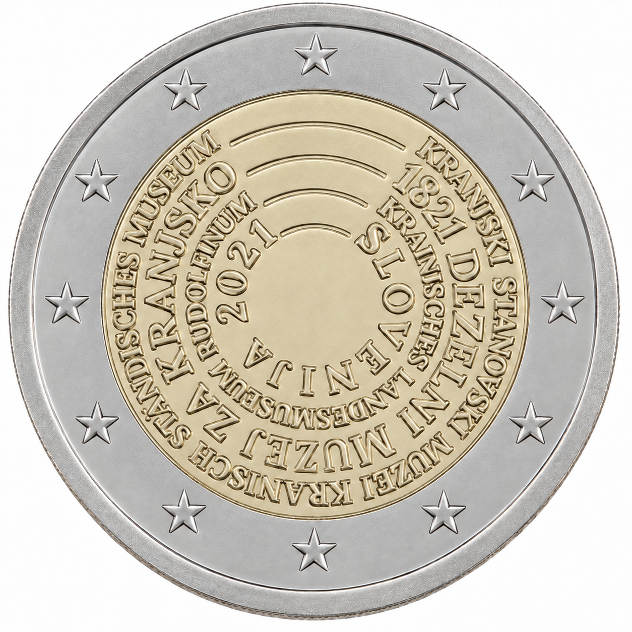 2 Euros Provincial Museum for Carniola (Uncoloured)